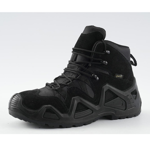 Bottes de randonnée imperméables SF21 706 noires pour hommes, en daim, à lacets, hautes, toutes saisons, style tactique - Product Image 4