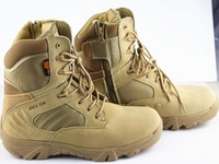 Bottes tactiques du désert en cuir suédé beige à la mode, fabriquées sur mesure, antidérapantes