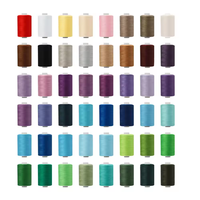 Benang jahit poliester biru tua 1000yard 40S/2 aksesoris mesin jahit DIY Quilting bordir celup