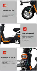 Vélo électrique de ville de bonne qualité 500W 48V 20ah avec pneus gras en option, moto électrique à 2 roues, vélo électrique à vendre - Product Image 6