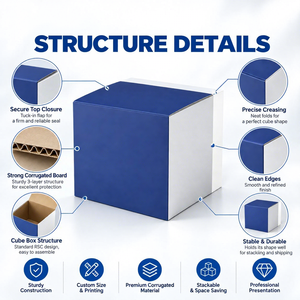 Boîte d'expédition pliable en carton ondulé de haute qualité, durable et minimaliste, pour l'emballage de cosmétiques et de produits de soin de la peau - Prix de gros FX - Product Image 1