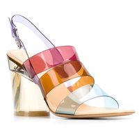 Chaussures arc-en-ciel pour femmes, escarpins à talons hauts, transparents, nouvelle collection, vente en gros