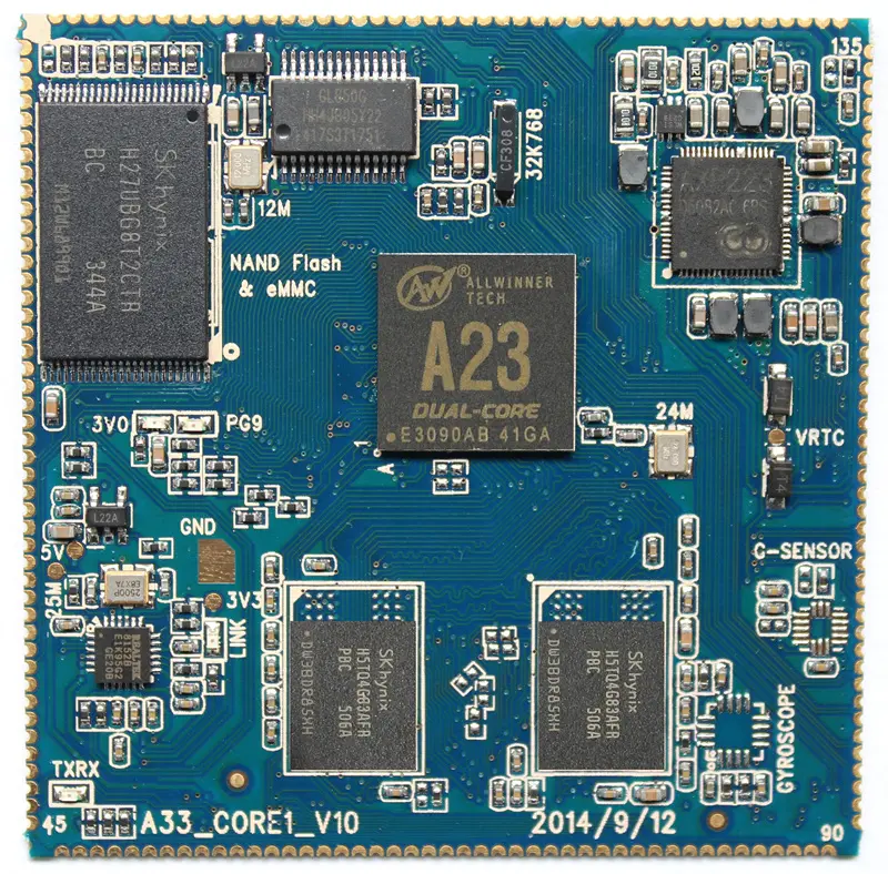 Nuovissima scheda Core A23 A7 scheda di sviluppo del programmatore della scheda core Dual-Core Open Source