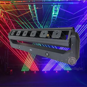 Light Disco Partner 6 Head Laser Light For Moving Stage Mobile Laser Bar Night Club Party RGB DJ Lights DMX Laser