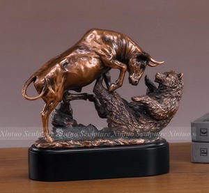 <span class=keywords><strong>Statuette</strong></span> a tema animale in pietra scolpita in metallo statuetta scultura in metallo con stile moderno in ottone bronzo - Product Image 4