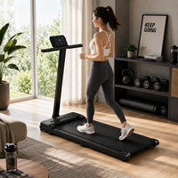 Caminadora Eléctrica Plegable al por Mayor OEM ODM, Inclinación de 1-7 Grados, Carga de 120 KG, 0.75 HP, 8 KM/H, Plataforma para Caminar Debajo del Escritorio, Control Remoto
