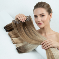 Extensions de cheveux russes Leshine à trame fine invisible, double trame de cheveux humains