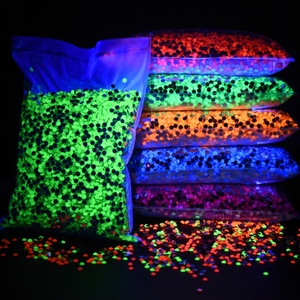 Oleeya Jelly Resin Neon 3mm 4mm 5mm Flat Back Non Hot Fix Resin Rhinestones Glow <b>Under</b> UV Light for DIY - Product Image 2