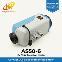 Chauffage de stationnement diesel OkyRie AS50-6 5KW 12V/24V, approvisionnement direct usine pour camions, camping-cars, yachts, bus, fourgons