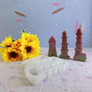 Moldes de fundición de resina hechos a mano para adornos decorativos DIY estilo Ins herramientas de escritorio de silicona molde de Papá Noel - Product Image 4