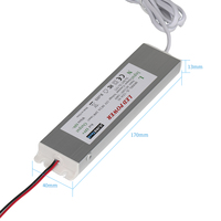 Alimentation LED étanche DC24V 24W, transformateur LED ultra-fin sans scintillement pour miroir de salle de bain, miroir rétroéclairé