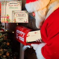 8 Ensembles de Lettres Officielles du Père Noël et Certificats de la Liste des Bonnes Nains du Père Noël pour Noël