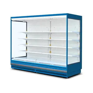 Холодильник для супермаркета, открытый дисплей для напитков, холодильники для фруктов и овощей