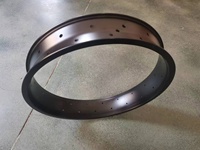 Velg Sepeda Gunung Snowfield 20/24/26 Inch, Alloy Hitam Lapisan Powder Coating, Logo Dapat Dikustomisasi