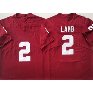 2025 New Oklahoma College Jersey 6 Baker May field 10 John Mateer 2 CeeDee Lamm Kurz atmungsaktiv Feuchtigkeit sablei tend genäht - Product Image 2