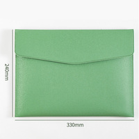 Carpeta de archivos con logotipo personalizado, suministros de oficina, bolso de mano de cuero PU, portadocumentos A4, bolsa organizadora