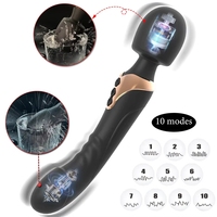 Vibromasseur puissant à double moteur en silicone, grande taille, baguette de massage pour point G, jouet pour couple, stimulateur clitoridien pour adultes