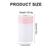 Humidificateur de Bureau Intelligent USB Grande Capacité 260 ml Diffuseur d'Aromathérapie pour Huiles Essentielles Avec Lumière d'Ambiance LED 7 Couleurs