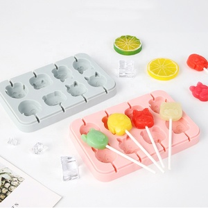Düşük adedi sevimli karikatür hayvan silikon çikolata sert şeker lolipop kalıp - Product Image 5