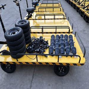 원격 제어 기능이있는 전기 4 륜 플랫 카 | 방폭 디자인 | 공장 운송 카트 | 사용자 정의 색상 - Product Image 3