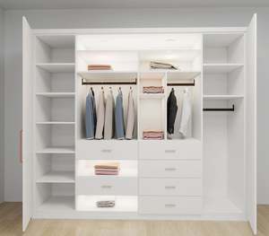 Armario de Dormitorio Moderno de Madera MDF Extensible y Colgante con Almacenamiento Funcional - Product Image 2