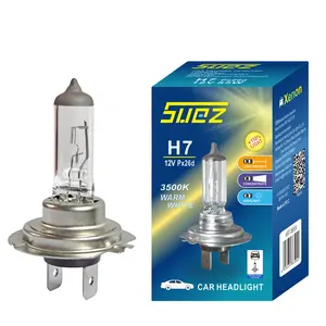 Cristal de cuarzo SUEZ 12V 55W bombilla de coche de alta calidad H7 para luces de cruce