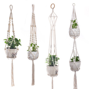 <span class=keywords><strong>Pot</strong></span> <span class=keywords><strong>de</strong></span> <span class=keywords><strong>fleurs</strong></span> en macramé, panier suspendu fait à la main avec corde nouée, sac à filet horticulque pour porte <span class=keywords><strong>de</strong></span> maison, <span class=keywords><strong>de</strong></span> balcon, cour, décor <span class=keywords><strong>de</strong></span> jardin - Product Image 1