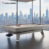 Table de billard américaine Stellarway de 7 pieds, design moderne, coussin en caoutchouc, tissu KADLUN, pour usage domestique, salle de jeux, intérieur, adulte, vente chaude