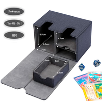 Cuir Pu Portable Personnalisé pour Boîtes de Cartes de Jeu avec Verrouillage Magnétique Boîte de Cartes à Collectionner pour UG/Magic/Yugioh/TCG