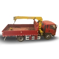 Grue de levage à bras droit de marque chinoise TENGCHANG, 3,2 tonnes, équipement de levage sur roues, grue télescopique hydraulique mobile montée sur camion