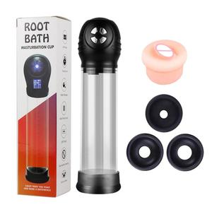 Bomba de Pene Recargable por USB para Entrenamiento de Alargamiento del Pene, Certificación CE ROHS, Diseño Transparente Impermeable, para Glande y Testículos - Product Image 1