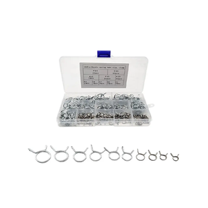 Vente en gros de colliers de serrage à ressort à double fil, plusieurs tailles, tuyau en acier inoxydable 304, conduite de carburant, colliers de serrage en silicone