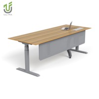 Bureau debout extra large électrique à double moteur IULTRA pour 2 utilisateurs Option de panneau de confidentialité moderne pour une efficacité accrue du coworking
