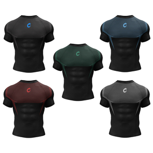 Magliette da <span class=keywords><strong>Uomo</strong></span> per Palestra con Stampa Digitale, Vestibilità <span class=keywords><strong>Slim</strong></span>, in Maglia, Personalizzabili con Logo, Rash Guard per MMA BJJ - Vendita all'Ingrosso - Product Image 6