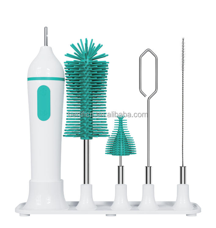 Rechargeable Electric Baby Bottle Brush Cleaner With Silicon Brush
