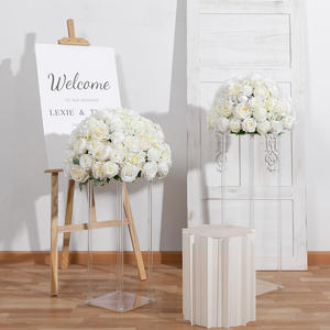 Ramo de Rosas <span class=keywords><strong>Blancas</strong></span> para Celebración de Bodas, Modelo 18, Estilo Europeo, Decoración para Jardín, Iglesia, Exteriores, Guía para Caminos - Product Image 1