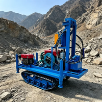 Machine de forage de puits d'eau portable diesel bleue haute productivité 22HP