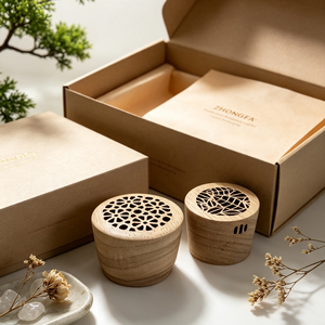 Capuchon en bois OEM d'usine pour parfum 10 ml avec vis intérieure dorée, fermeture anti-déversement, logo gravé au laser, couvercle de flacon de parfum personnalisé - Product Image 5