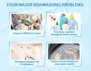 Tablettes de nettoyant vaisselle industrielles certifiées, brillance citronnée, acide citrique, détartrant pour eau dure - Product Image 4