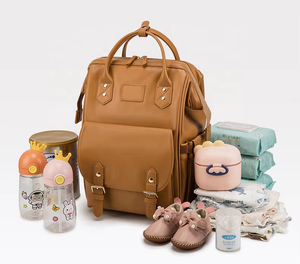 RAYLON - <span class=keywords><strong>Mochila</strong></span> de Pañales Personalizada, Portátil, de Gran Capacidad, de PU, para Mamá y Bebé, Impermeable, para Viajes, Elegante, para Cochecito - Product Image 2