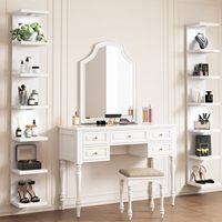Étagères flottantes blanches, décoration murale, étagère murale à 7 niveaux avec éclairage LED, étagère Lack pour l'organisation de la maison