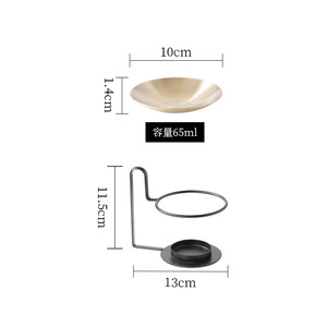 T250734 Four d'aromathérapie à disque doré noir <span class=keywords><strong>Lampe</strong></span> <span class=keywords><strong>chauffante</strong></span> à huile essentielle pour la fusion de cire domestique pour encens Amazon - Product Image 6
