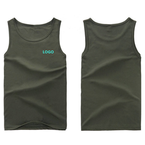 Wholesale Custom Logo Casual Vest Gym Tank Top 100% Cotton Breathable Sport Workout <b>Singlet</b> <b>Men</b> Cotton tank top Sleeveless shirt - Product Image 1