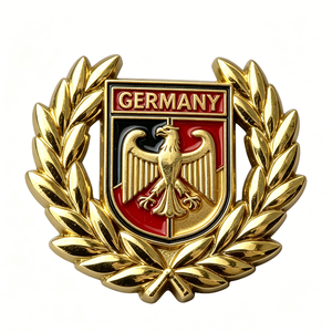 Germany Eagle Emblem <b>Badge</b> Gold Plated Zinc Alloy Hard Enamel Souvenir Patriotic Rectangle Shape - Product Image 4