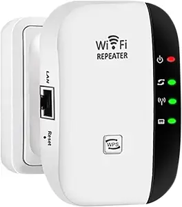 جهاز توجيه لاسلكي 300 ميجا بايت/ثانية داعم لتكرار الإشارة ويدعم شبكة WiFi مع مُكرر وممدد نطاق 2.4G ومنفذ LAN هوائي مدمج