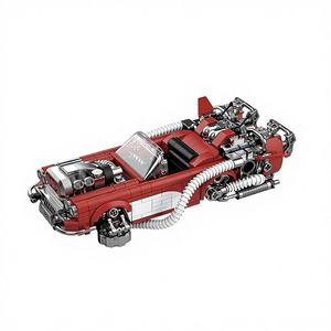 Série PB8828 – Blocs de construction en plastique pour voiture de jouet DIY – Modèle de simulation à assembler – Décoration transfrontalière - Product Image 5