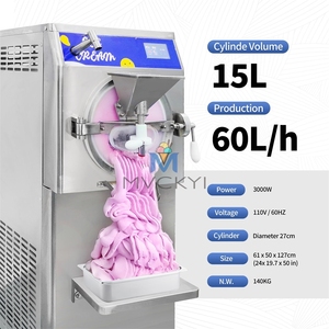 Superventas 60L/H 10 Programa Italiano máquina de helados duros lote congelador artesanal Gelato Acai máquina para la venta - Product Image 2