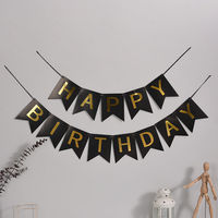 Vente en gros 2022 Haute Qualité Pull Drapeau Bannière Or Papier Timbre à Chaud pour la Décoration de Fête d'Anniversaire