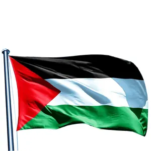 24-hour Shipping Inventory 100d Polyester 3x5ftfree Palestine Flag Scarf Palestinian Flag Palestine Scarf Flag