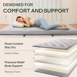 Mỹ Cổ Tatami Ngủ Mat Bộ Nhớ Bọt Nệm Topper Có Thể Gập Lại Nhật Bản Sàn Futon Nệm Cho Khách Sử Dụng - Product Image 4